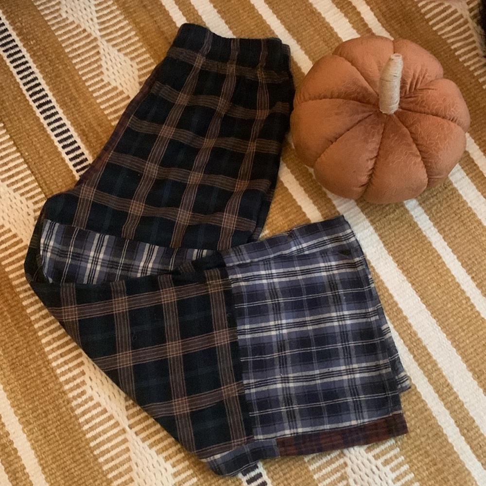 Natural Life Patchwork Plaid Flannel Pants L